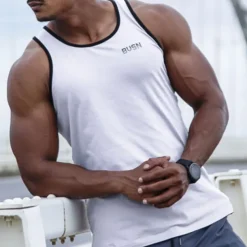 Men's Tank Top Vest Top Undershirt Graphic Tee Sleeveless Crew Neck Summer Graphic Letter Fashion Streetwear Muscle Print Sports & Outdoor Athleisure Gym Black White Green Top Tee for Men