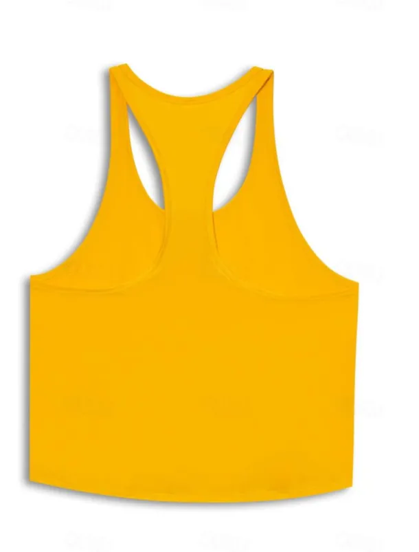 Men's Tank Top Vest Top Undershirt Sleeveless Shirt Sleeveless Round Neck Solid Colored Muscle Sports Gym Black White Yellow Top Tee for Men