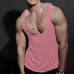 Men's Tank Top Vest Top Undershirt Sleeveless Shirt Solid Color U Neck Street Daily Sleeveless Clothing Apparel Simple Casual Comfortable
