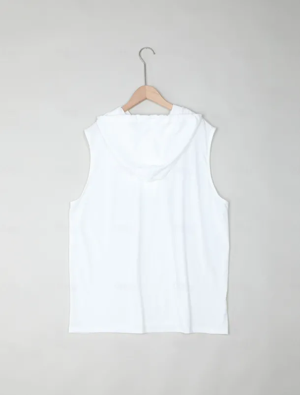 Men's Tank Top Vest Top Undershirt Sleeveless Shirt Sleeveless Hooded Summer Plain Fashion Designer Muscle Outdoor Going out Gym Black White Yellow Top Tee for Men