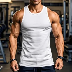 Men's Tank Top Vest Top Undershirt Sleeveless Shirt Sleeveless Crew Neck Summer Plain Fashion Designer Basic Classic Vacation Street Going out Black White Top Tee for Men