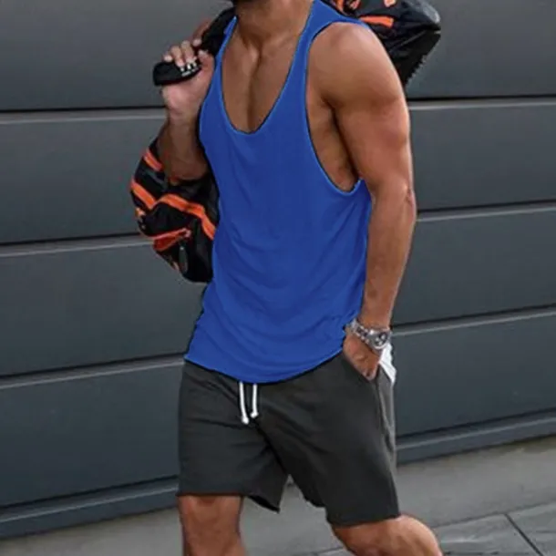 Men's Tank Top Vest Top Undershirt Sleeveless Shirt Sleeveless Crew Neck Summer Solid Color Fashion Casual Comfortable Street Daily Holiday Black White Yellow Top Tee for Men