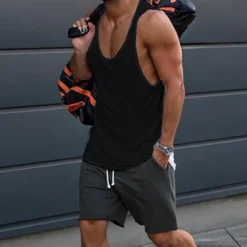 Men's Tank Top Vest Top Undershirt Sleeveless Shirt Sleeveless Crew Neck Summer Solid Color Fashion Casual Comfortable Street Daily Holiday Black White Yellow Top Tee for Men