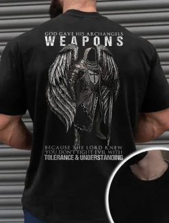 Men's Templar Cross Graphic Prints Old People T Shirt Graphic Tee Cotton Short Sleeves Graphic Shirt Black Navy Blue Green Comfortable Tee Vacation Street Fashion Designer Clothing