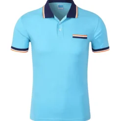 Men's Tennis Shirt Polo Shirt Sports golf shirts Collar Shirt Collar Short Sleeve Solid Colored Button Front Summer Regular Fit Black White Yellow Red Blue Purple Tennis Shirt