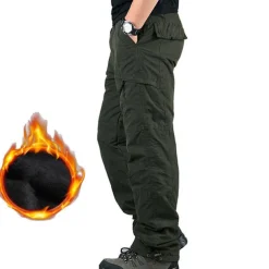 Men's Thermal Warm Ripstop Polyester Black Brown