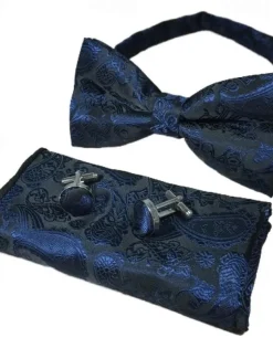 Men's Ties Bow Tie Pocket Square Cufflinks Sets Bow Tie Gift Box Work Wedding Gentleman Jacquard