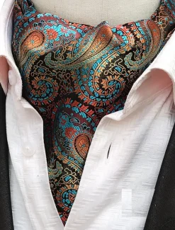 Men's Ties Cravat Ascot Mixed Color Plaid / Striped / Chevron / Round Daily Wear Festival