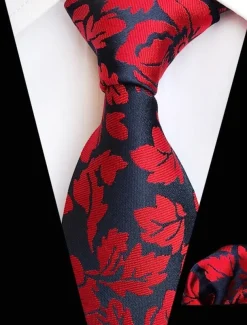 Men's Ties Neckties Work Floral Jacquard Formal Business