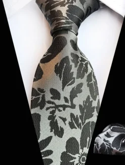 Men's Ties Neckties Work Floral Jacquard Formal Business