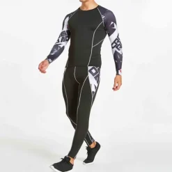 Men's Tracksuit Jogging Suit 2 Piece Casual Fall Long Sleeve Breathable Quick Dry Fitness Gym Workout Running Sportswear Activewear Color Block Black Yellow Red