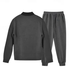 Men's Tracksuit Sweatsuit Full Zip Sweatshirt Black Yellow Army Green Red Navy Blue Standing Collar Color Block 2 Piece Sports & Outdoor Daily Holiday Streetwear Basic Casual Spring & Fall Clothing