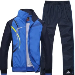 Men's Tracksuit Sweatsuit 2 Piece Full Zip Street Spring Long Sleeve Stand Collar Waterproof Windproof Lightweight Walking Jogging Training Sportswear Activewear Stripes Black White Yellow