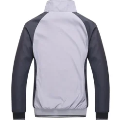 Men's Tracksuit Sweatsuit 2 Piece Full Zip Street Spring Long Sleeve Stand Collar Waterproof Windproof Lightweight Walking Jogging Training Sportswear Activewear Stripes Black White Yellow