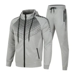 Men's Tracksuit Sweatsuit 2 Piece Full Zip Casual Winter Long Sleeve Thermal Warm Breathable Moisture Wicking Fitness Gym Workout Running Sportswear Activewear Navy Black White