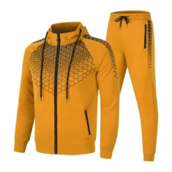 Men's Tracksuit Sweatsuit 2 Piece Full Zip Casual Winter Long Sleeve Thermal Warm Breathable Moisture Wicking Fitness Gym Workout Running Sportswear Activewear Navy Black White