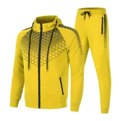 Men's Tracksuit Sweatsuit 2 Piece Full Zip Casual Winter Long Sleeve Thermal Warm Breathable Moisture Wicking Fitness Gym Workout Running Sportswear Activewear Navy Black White