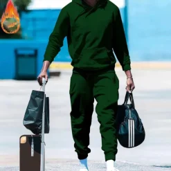 Men's Tracksuit Sweatsuit 2 Piece Athletic Long Sleeve Thermal Warm Breathable Moisture Wicking Fitness Running Jogging Sportswear Activewear Solid Colored Black White Yellow