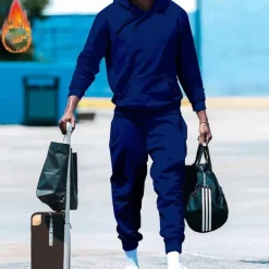 Men's Tracksuit Sweatsuit 2 Piece Athletic Long Sleeve Thermal Warm Breathable Moisture Wicking Fitness Running Jogging Sportswear Activewear Solid Colored Black White Yellow