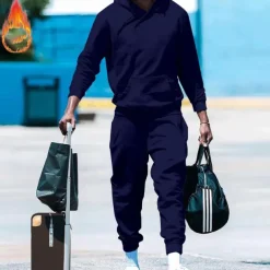 Men's Tracksuit Sweatsuit 2 Piece Athletic Long Sleeve Thermal Warm Breathable Moisture Wicking Fitness Running Jogging Sportswear Activewear Solid Colored Black White Yellow