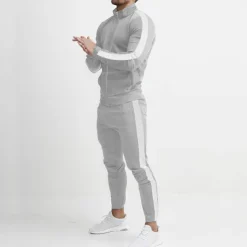 Men's Tracksuit Sweatsuit 2 Piece Athletic Winter Long Sleeve Thermal Warm Breathable Moisture Wicking Fitness Running Jogging Sportswear Activewear Color Block Black Yellow Army Green