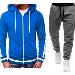Men's Tracksuit Sweatsuit Zip Hoodie Sweatshirt Hoodie Jacket Jogging Suits Red & Black Black+Light Grey Dark Grey+Light Grey Red+Light Grey Red+Dark Grey Hooded Color Block Drawstring 2 Piece Sports
