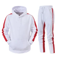 Men's Tracksuit Sweatsuit 2 Piece Street Winter Long Sleeve Thermal Warm Breathable Moisture Wicking Fitness Gym Workout Running Sportswear Activewear Stripes Black Yellow Red