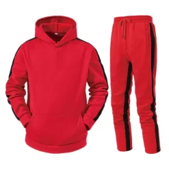 Men's Tracksuit Sweatsuit 2 Piece Street Winter Long Sleeve Thermal Warm Breathable Moisture Wicking Fitness Gym Workout Running Sportswear Activewear Stripes Black Yellow Red