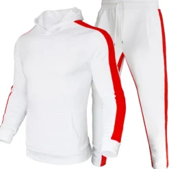 Men's Tracksuit Sweatsuit 2 Piece Street Winter Long Sleeve Thermal Warm Breathable Moisture Wicking Fitness Gym Workout Running Sportswear Activewear Stripes Black Yellow Red