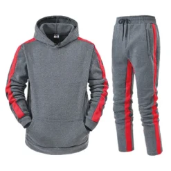 Men's Tracksuit Sweatsuit 2 Piece Street Winter Long Sleeve Thermal Warm Breathable Moisture Wicking Fitness Gym Workout Running Sportswear Activewear Stripes Black Yellow Red