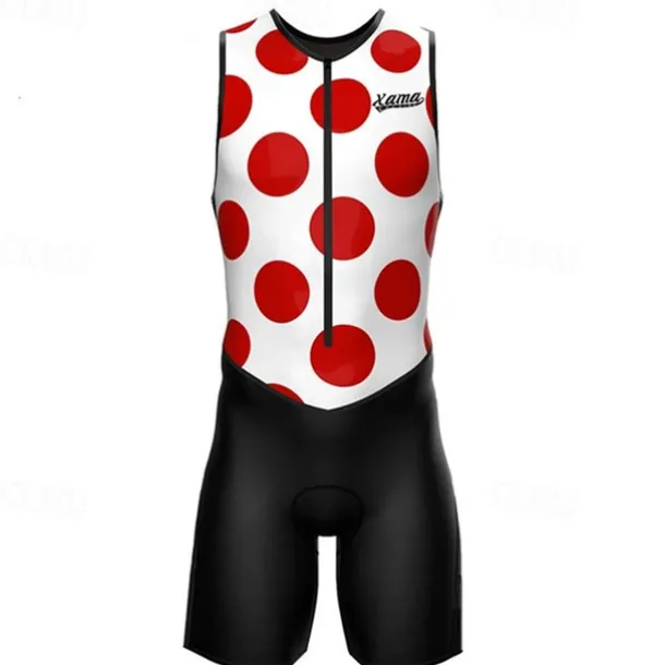 Men's Triathlon Tri Suit Sleeveless Triathlon Silver Light Yellow Black / Orange Graphic Bike Lycra Sports Graphic Clothing Apparel