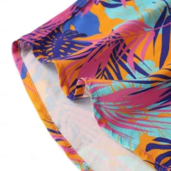 Men's Tropical Shirt Summer Hawaiian Shirt Button Up Shirt Short Sleeve Hawaiian Fashion Casual Vacation Daily Hawaiian Summer Lapel Print Purple