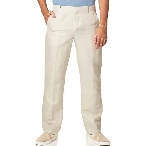 Men's Trousers Casual Pants Pocket Plain Comfort Breathable Outdoor Daily Going out Fashion Streetwear White Light Green