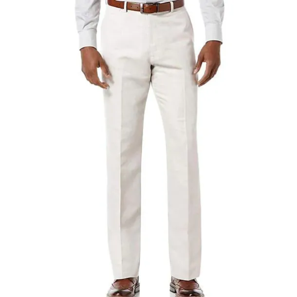 Men's Trousers Casual Pants Pocket Plain Comfort Breathable Outdoor Daily Going out Fashion Streetwear White Light Green