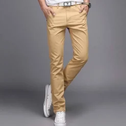 Men's Trousers Casual Pants Pocket Plain Comfort Breathable Outdoor Daily Going out Fashion Casual Black Army Green