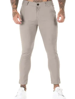 Men's Trousers Chinos Chino Pants Pocket Plain Comfort Breathable Outdoor Daily Going out Fashion Streetwear Black White