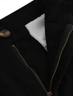 Men's Trousers Chinos Chino Pants Casual Pants Buttons Front Pocket Plain Comfort Soft Business Daily Going out Fashion Streetwear Black White Micro-elastic