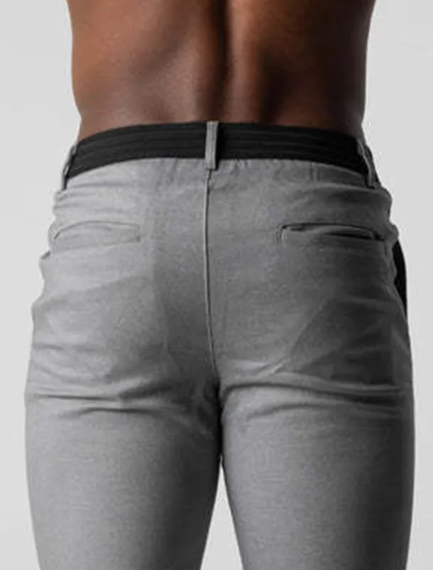 Men's Trousers Chinos Chino Pants Pocket Plain Comfort Breathable Outdoor Daily Going out Fashion Casual Black Dark Blue