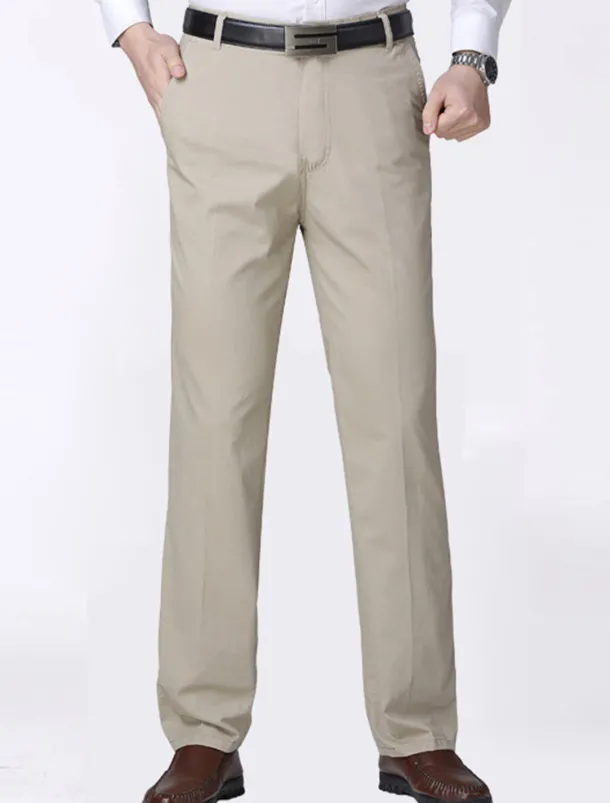 Men's Trousers Chinos Chino Pants Pocket Straight Leg Plain Comfort Breathable Outdoor Daily Going out Fashion Casual Black Yellow