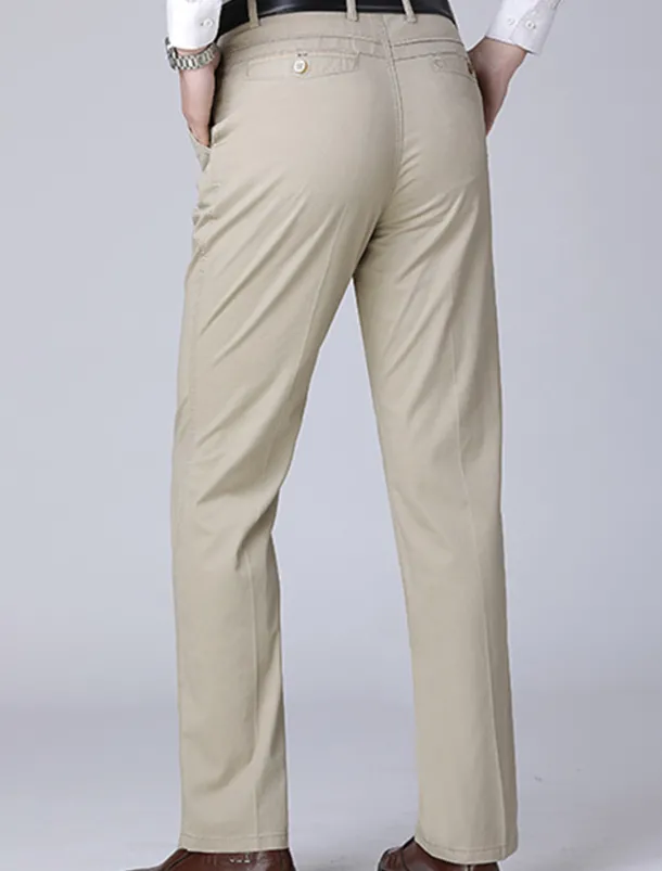 Men's Trousers Chinos Chino Pants Pocket Straight Leg Plain Comfort Breathable Outdoor Daily Going out Fashion Casual Black Yellow