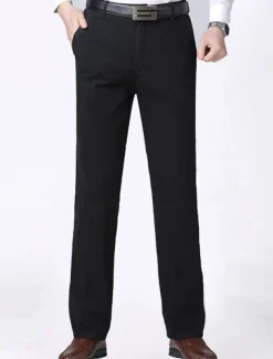 Men's Trousers Chinos Chino Pants Pocket Straight Leg Plain Comfort Breathable Outdoor Daily Going out Fashion Casual Black Yellow