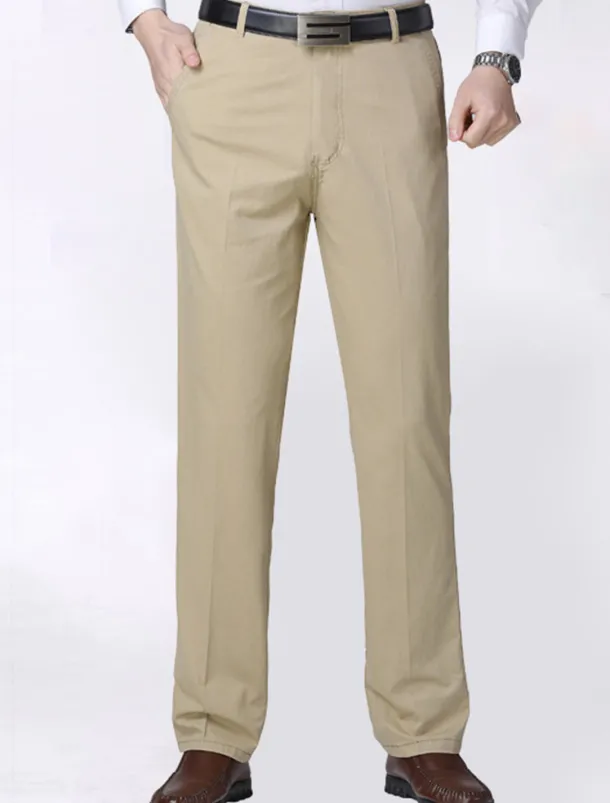 Men's Trousers Chinos Chino Pants Pocket Straight Leg Plain Comfort Breathable Outdoor Daily Going out Fashion Casual Black Yellow