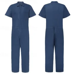 Men's Trousers Jumpsuit Casual Pants Pocket Plain Comfort Sports Outdoor Daily Fashion Casual Black Blue Micro-elastic