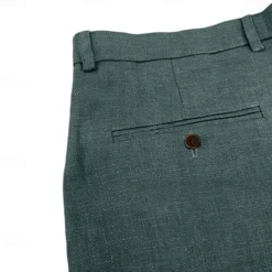 Men's Trousers Solid Color Knee Length Business Classic Style Casual Black White Inelastic