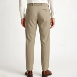 Men's Trousers Solid Color Knee Length Business Classic Style Casual Black White Inelastic