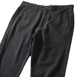 Men's Trousers Solid Color Knee Length Business Classic Style Casual Black White Inelastic