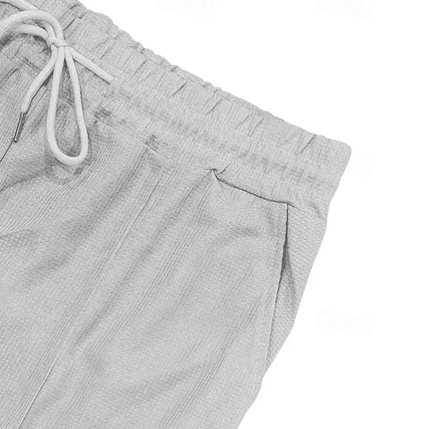 Men's T-shirt Suits 2 Pieces Outfits Tee & Shorts Short Sleeve Standing Collar Summer Color Block Fashion Casual Lace up 2 Piece Vacation Daily Wear Going out Black White Royal Blue Top Tee for Men