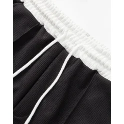 Men's T-shirt Suits 2 Pieces Outfits Tee & Shorts Short Sleeve Lapel Summer Color Block Fashion Casual 2 Piece Vacation Daily Wear Going out Black White Wine Top Tee for Men