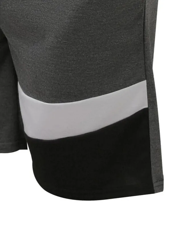 Men's T-shirt Suits Tee & Drawstring Waist Pants Short Sleeves Crew Neck Summer Gymnatics Casual Color Block Street Style Vacation Daily Wear Activewear Army Green Black Yellow Top Tee for Men