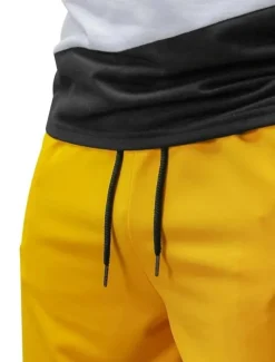 Men's T-shirt Suits Tee & Drawstring Waist Pants Short Sleeves Crew Neck Summer Gymnatics Casual Color Block Street Style Vacation Daily Wear Activewear Army Green Black Yellow Top Tee for Men